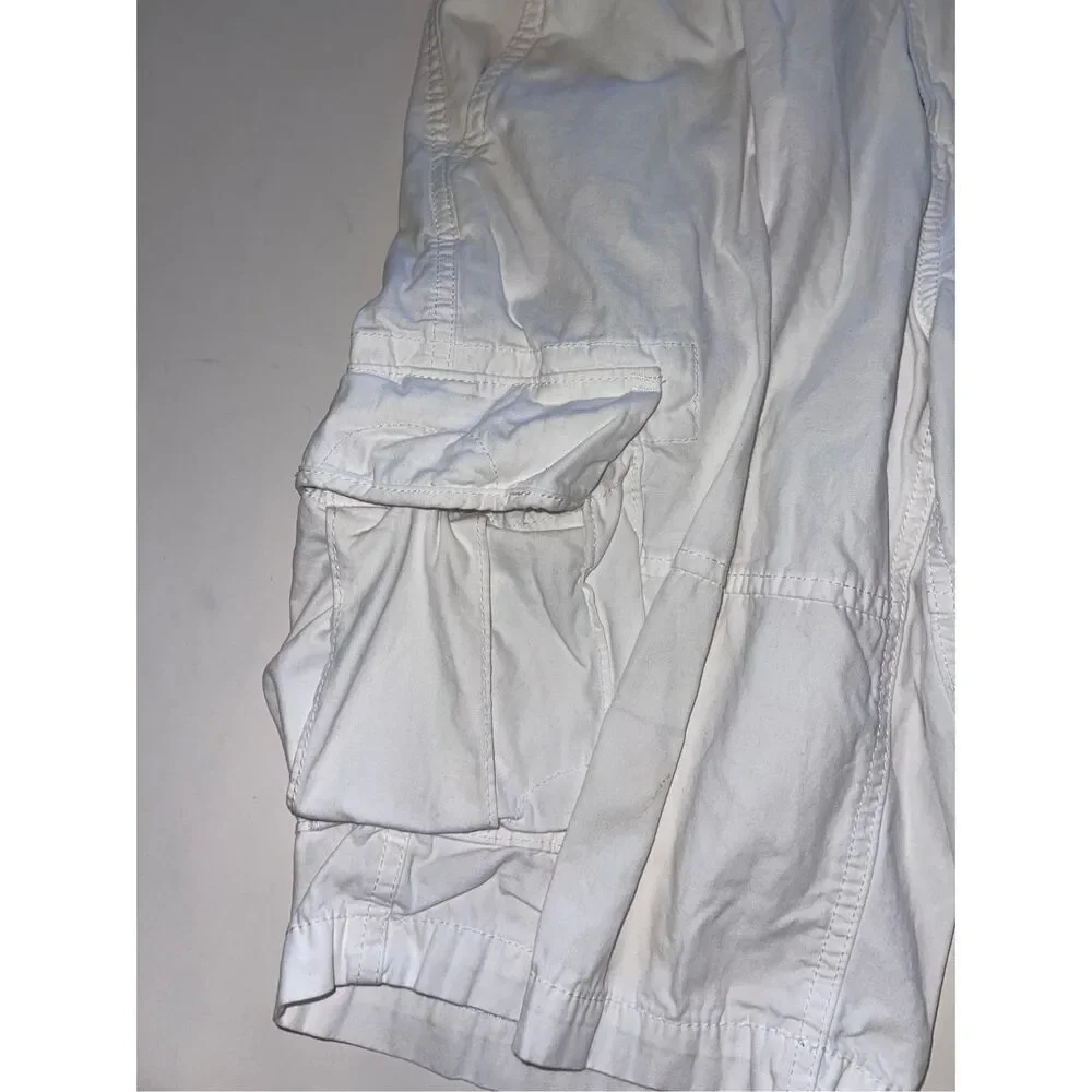 Urban Pipeline UP Cargo Khaki Chino‎ Shorts White Safair Rugged Mens Size 34